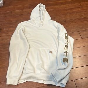 Carhartt men’s Hoodie - loose fit - Medium- cream color